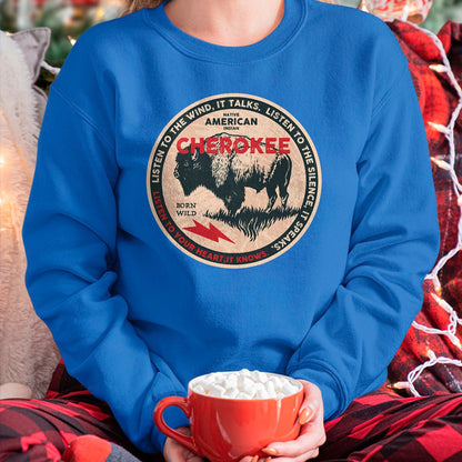 Native American T-Shirts, Vintage Native American Unisex T-Shirt/Hoodie/Sweatshirt HLT00 - American Flag - Cherokee Native American Indian Born Freedom Wild Buffalo T-Shirt (1)