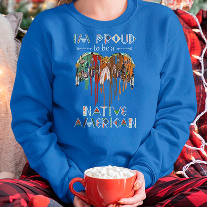 Native American T-Shirts, Vintage Native American Unisex T-Shirt/Hoodie/Sweatshirt HLT00 - I'm Proud To Be A Native American Classic T-Shirt T-Shirt (1)