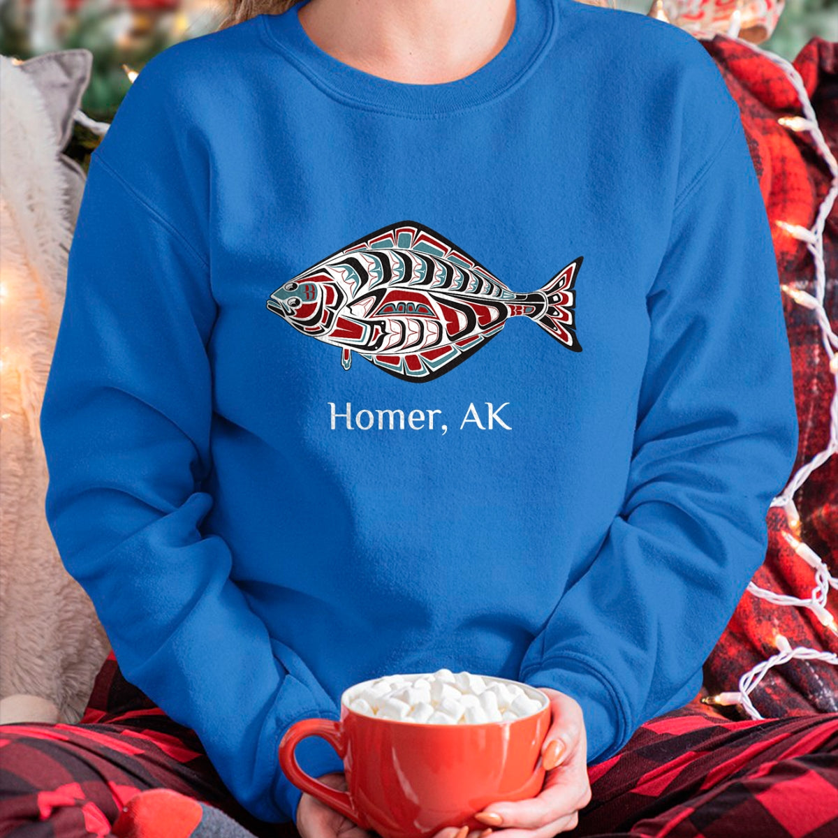 Native American T-Shirts, Vintage Native American Unisex T-Shirt/Hoodie/Sweatshirt HLT00 - Homer, Alaska Native American Halibut Fishermen Gift T-Shirt