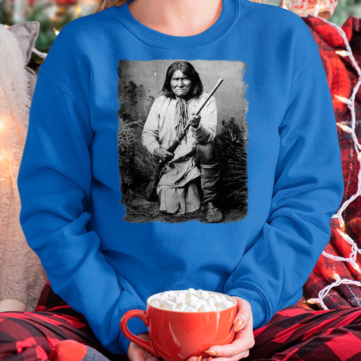 Native American T-Shirts, Vintage Native American Unisex T-Shirt/Hoodie/Sweatshirt HLT00 - Geronimo t shirt Warrior Native American T-Shirt (1)