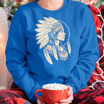 Native American T-Shirts, Vintage Native American Unisex T-Shirt/Hoodie/Sweatshirt HLT00 - Native American Woman Indian Day Pride Indigenous Cherokee T-Shirt