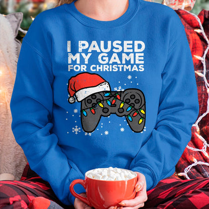 Paused My Game Christmas Gamer Xmas Men Boys Kids Youth Teen T-Shirt - Christmas Unisex T-Shirt/Hoodie/Sweatshirt - HNDS00