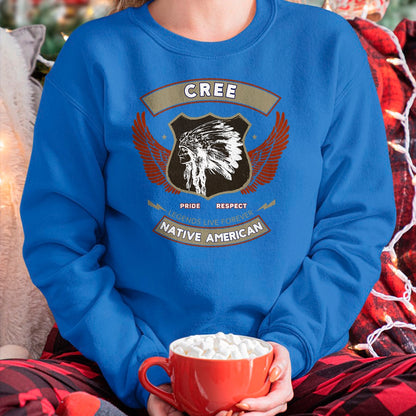 Native American T-Shirts, Vintage Native American Unisex T-Shirt/Hoodie/Sweatshirt HLT00 - American Flag - Cree Tribe Native American Indian Pride Respect Retro T-Shirt (1)