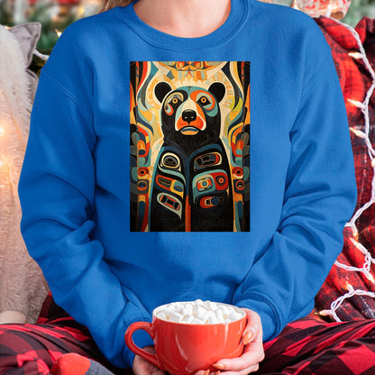 Native American T-Shirts, Vintage Native American Unisex T-Shirt/Hoodie/Sweatshirt HLT00 - Native American Art Design Spirit Bear T-Shirt