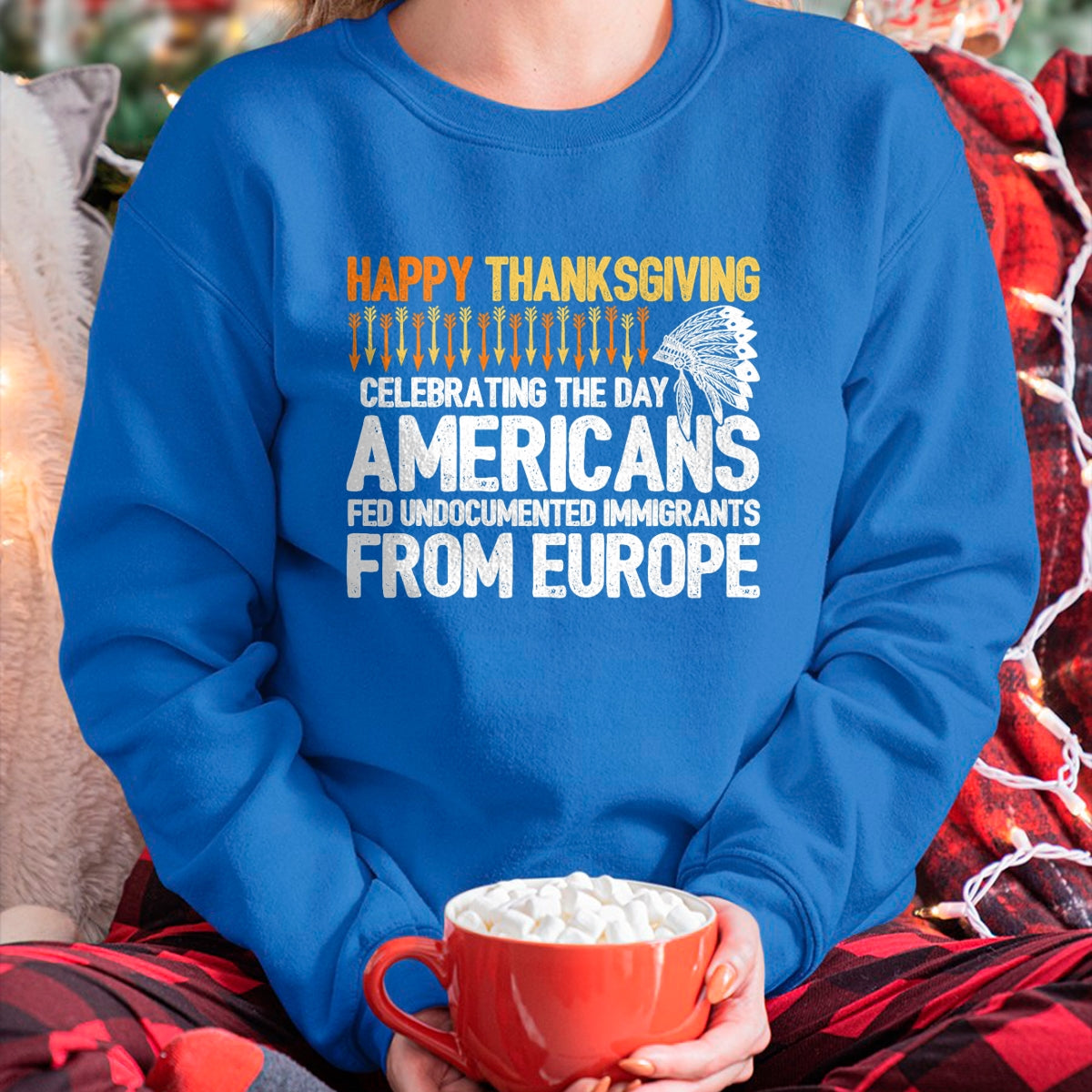 Native American T-Shirts, Vintage Native American Unisex T-Shirt/Hoodie/Sweatshirt HLT00 - Indigenous People Thanksgiving - American Immigrant T-Shirt