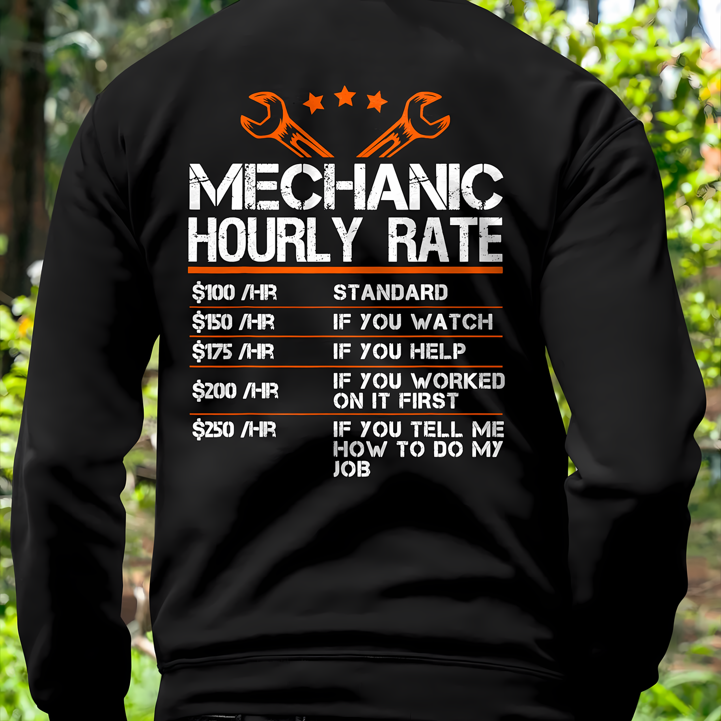 Mechanic Hourly Rate - Gift For Mechanic - DONN (SKUM08-D01)
