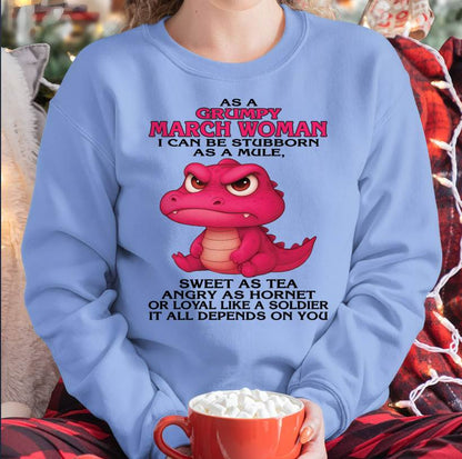 As A Grumpy January Woman - T Shirt For Woman - DONN03 (SKU09-31-03)