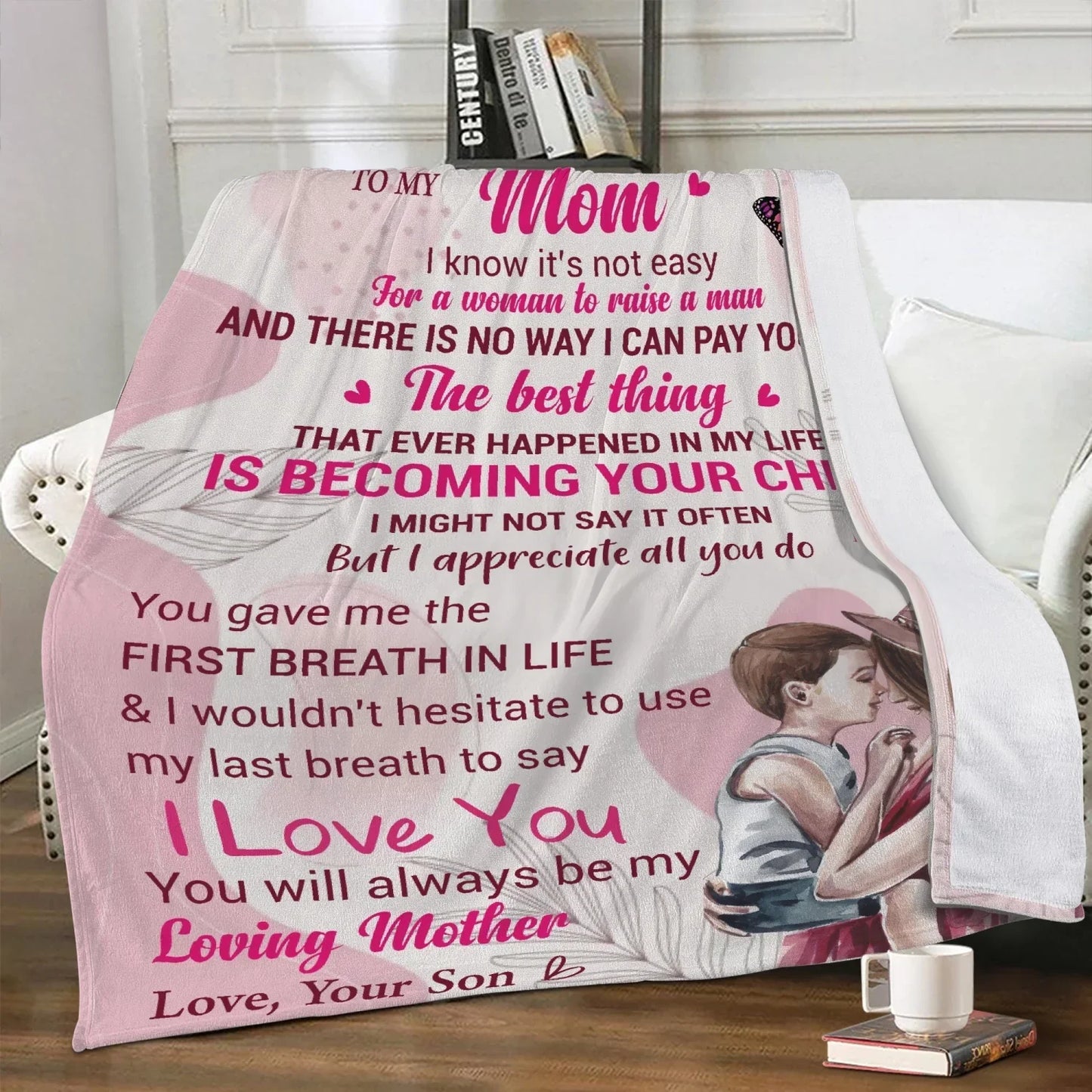 Mom I Know It's Not Easy Fleece Blanket - from son