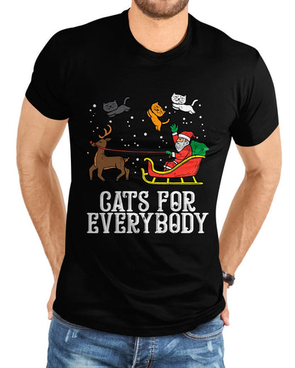 Cats For Everybody Christmas Cat Funny Xmas Women Santa T-Shirt - Christmas Unisex T-Shirt/Hoodie/Sweatshirt - HNDS00