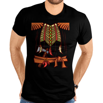 Native American T-Shirts, Vintage Native American Unisex T-Shirt/Hoodie/Sweatshirt HLT00 - Funny Native American Halloween Indian Simple Easy Costume T-Shirt (1)