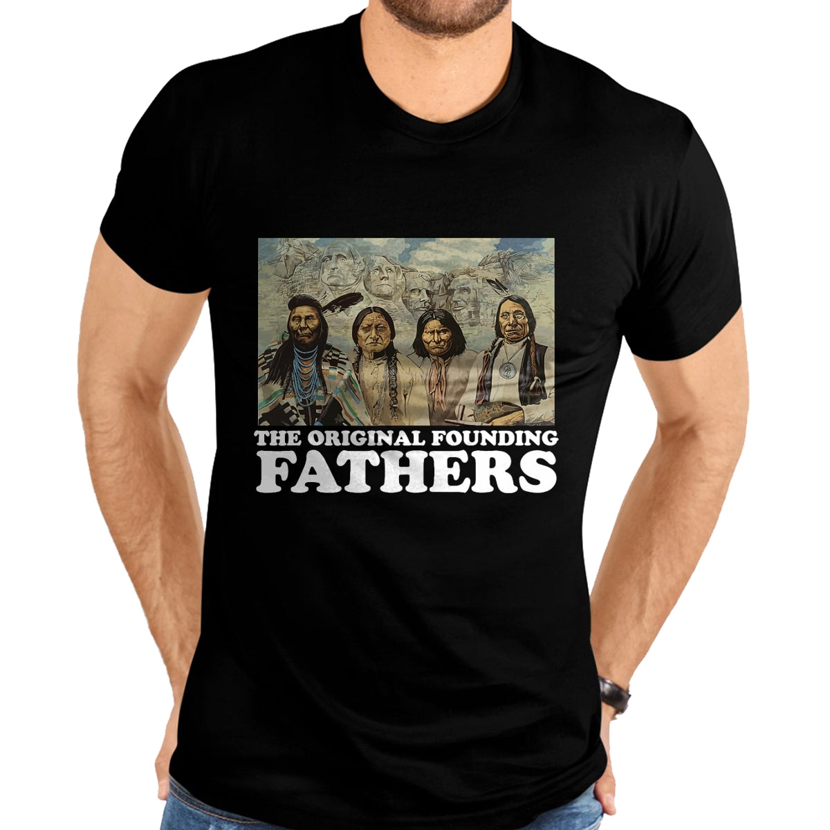 Native American T-Shirts, Vintage Native American Unisex T-Shirt/Hoodie/Sweatshirt HLT00 - The Original Founding Fathers Native American T-Shirt (4)