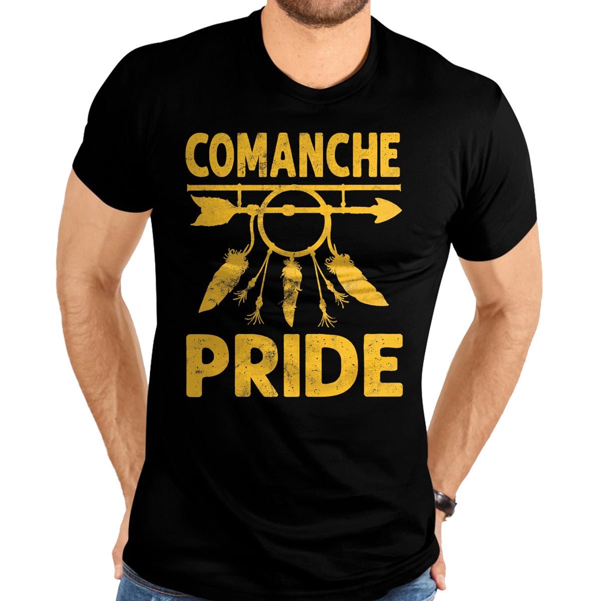 Native American T-Shirts, Vintage Native American Unisex T-Shirt/Hoodie/Sweatshirt HLT00 - American Flag - comanche Pride Native American vintage Gift Men Women T-Shirt