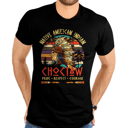 Native American T-Shirts, Vintage Native American Unisex T-Shirt/Hoodie/Sweatshirt HLT00 - American Flag - Choctaw Native American Indian Pride Indigenous Tribe T-Shirt