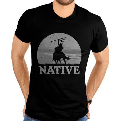 Native American T-Shirts, Vintage Native American Unisex T-Shirt/Hoodie/Sweatshirt HLT00 - Northwest Native American Knight Pride Mountain Warrior T-Shirt (4)