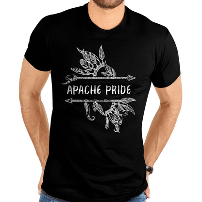 Native American T-Shirts, Vintage Native American Unisex T-Shirt/Hoodie/Sweatshirt HLT00 - American Flag - Apache Pride Indian Native American Roots T-Shirt (1)