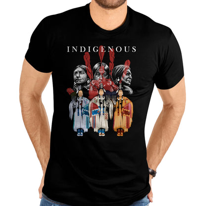Native American T-Shirts, Vintage Native American Unisex T-Shirt/Hoodie/Sweatshirt HLT00 - Native American Indigenous Red Hand Indian Blood Themed Long Sleeve T-Shirt (1)