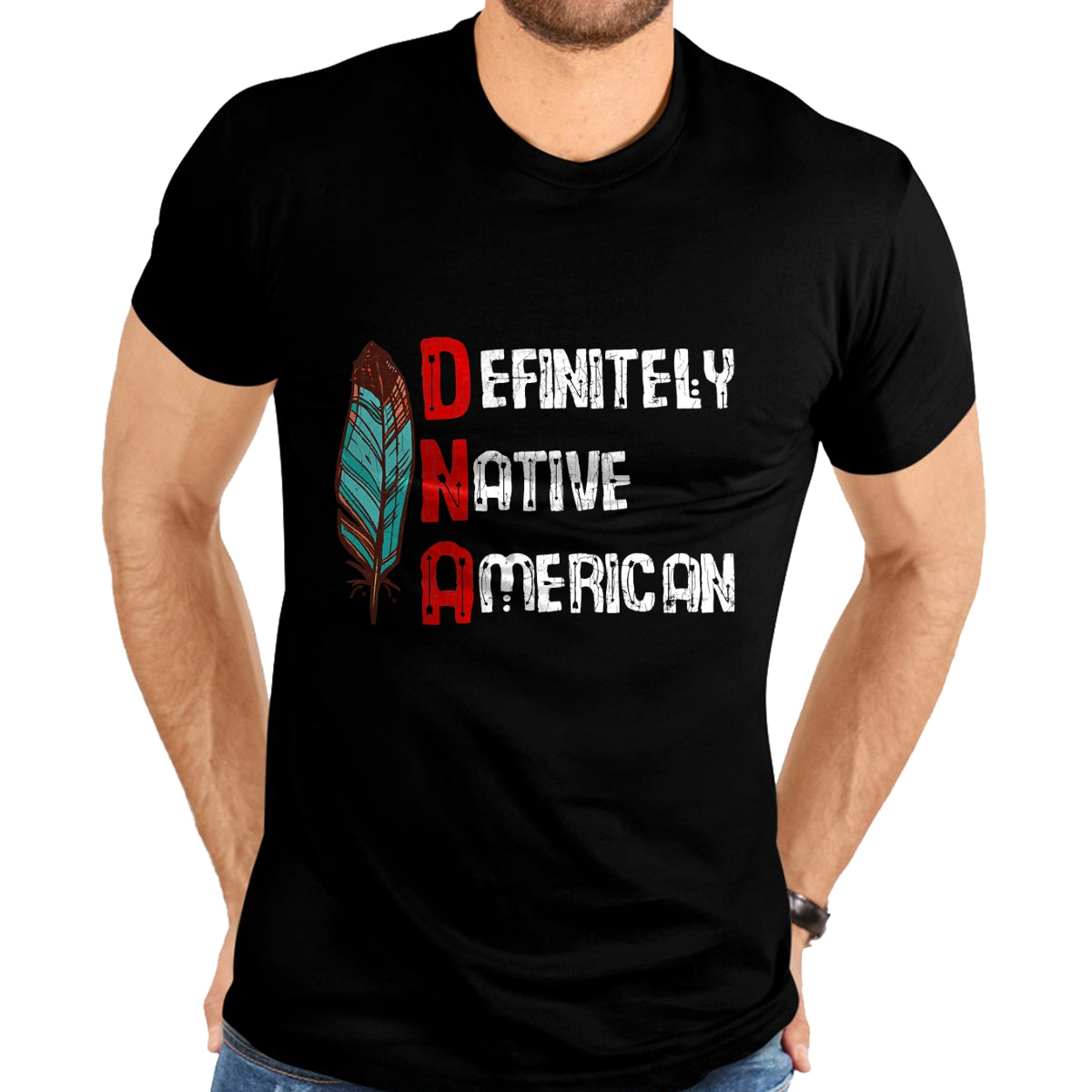 Native American T-Shirts, Vintage Native American Unisex T-Shirt/Hoodie/Sweatshirt HLT00 - American Flag - Definitely Native American Day Funny Graphic T-Shirt