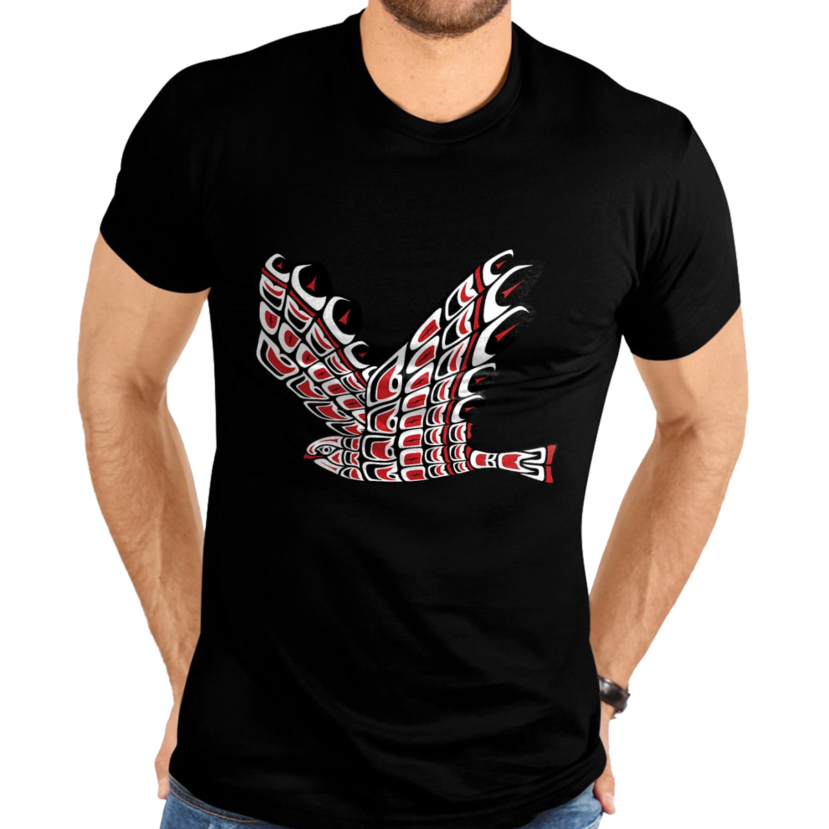 Native American T-Shirts, Vintage Native American Unisex T-Shirt/Hoodie/Sweatshirt HLT00 - Pacific Northwest tribe art Salmon Native american tribal T-Shirt