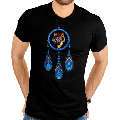 Native American T-Shirts, Vintage Native American Unisex T-Shirt/Hoodie/Sweatshirt HLT00 - Native American Timber Wolf Dream Catcher Tribal T-Shirt