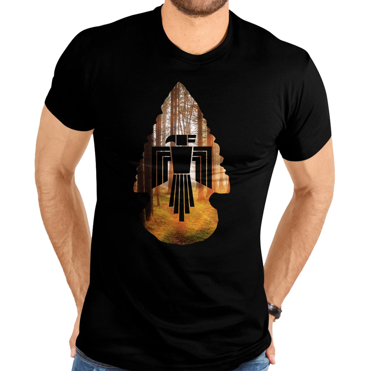 Native American T-Shirts, Vintage Native American Unisex T-Shirt/Hoodie/Sweatshirt HLT00 - Native Arrowhead Eagle American T Shirt T-Shirt