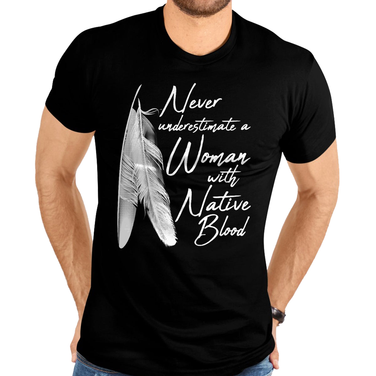 Native American T-Shirts, Vintage Native American Unisex T-Shirt/Hoodie/Sweatshirt HLT00 - Native American A Woman With Native Blood American Indian T-Shirt (1)