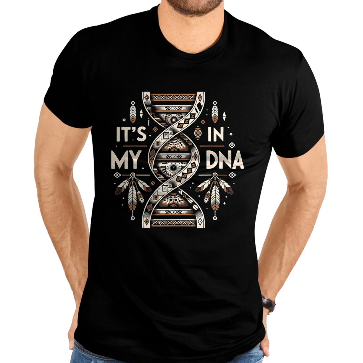 Native American T-Shirts, Vintage Native American Unisex T-Shirt/Hoodie/Sweatshirt HLT00 - It's In My DNA Native Heritage Month Proud Native American T-Shirt (1)