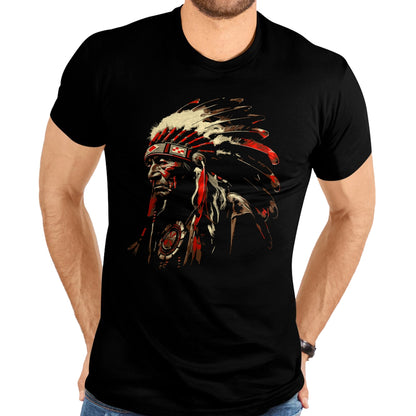 Native American T-Shirts, Vintage Native American Unisex T-Shirt/Hoodie/Sweatshirt HLT00 - Retro Vintage American Motorcycle Indian native Bikers Gift T-Shirt (1)