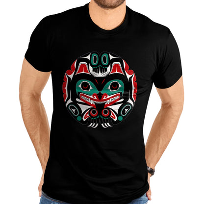 Native American T-Shirts, Vintage Native American Unisex T-Shirt/Hoodie/Sweatshirt HLT00 - Alaska Native American Art Tlingit Eagle Tribal Bear Clan T-Shirt (1)
