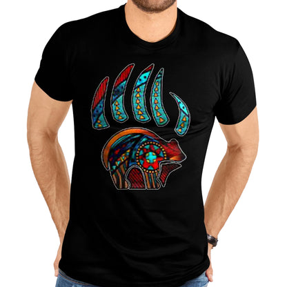 Native American T-Shirts, Vintage Native American Unisex T-Shirt/Hoodie/Sweatshirt HLT00 - Native American Bear Claw T-Shirt (1)