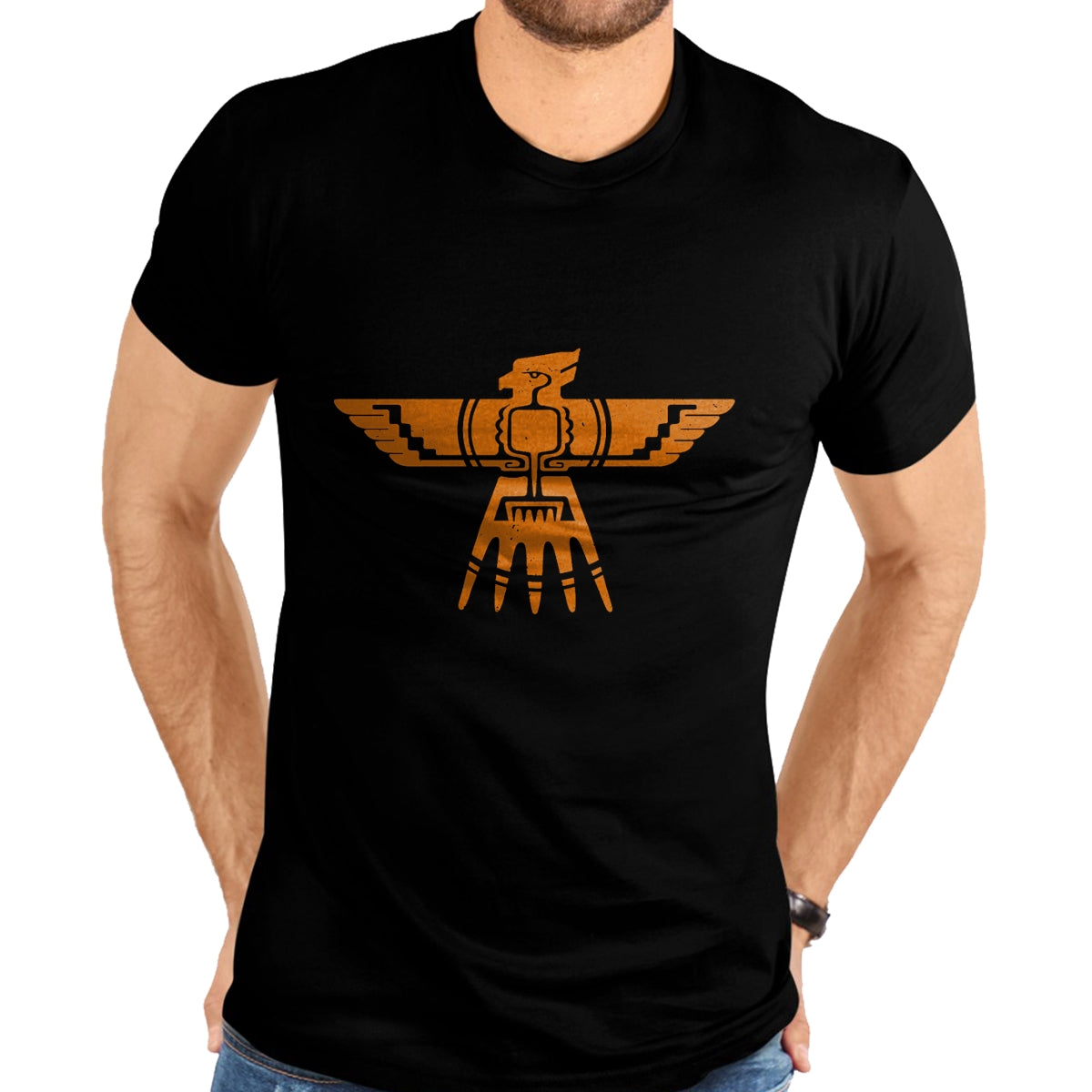 Native American T-Shirts, Vintage Native American Unisex T-Shirt/Hoodie/Sweatshirt HLT00 - Native American Thunderbird Funny Tribal Art Gift Men Women T-Shirt (1)