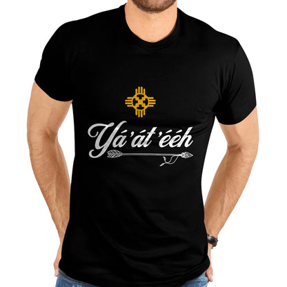 Native American T-Shirts, Vintage Native American Unisex T-Shirt/Hoodie/Sweatshirt HLT00 - Navajo Yá'át'ééh Native American Tribal Greeting Sun & Arrow T-Shirt