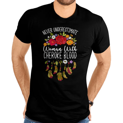 Native American T-Shirts, Vintage Native American Unisex T-Shirt/Hoodie/Sweatshirt HLT00 - American Flag - Cherokee Native American women T-Shirt (1)