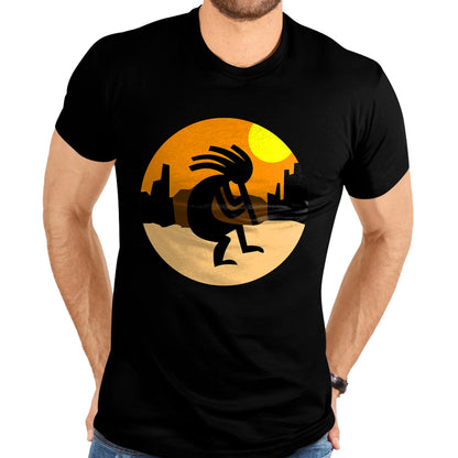 Native American T-Shirts, Vintage Native American Unisex T-Shirt/Hoodie/Sweatshirt HLT00 - Kokopelli Native American Sunset T-Shirt T-Shirt