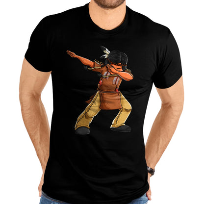 Native American T-Shirts, Vintage Native American Unisex T-Shirt/Hoodie/Sweatshirt HLT00 - American Flag - Dabbing Indian Funny Cute Native American Dance Dab Gift T-Shirt (1)