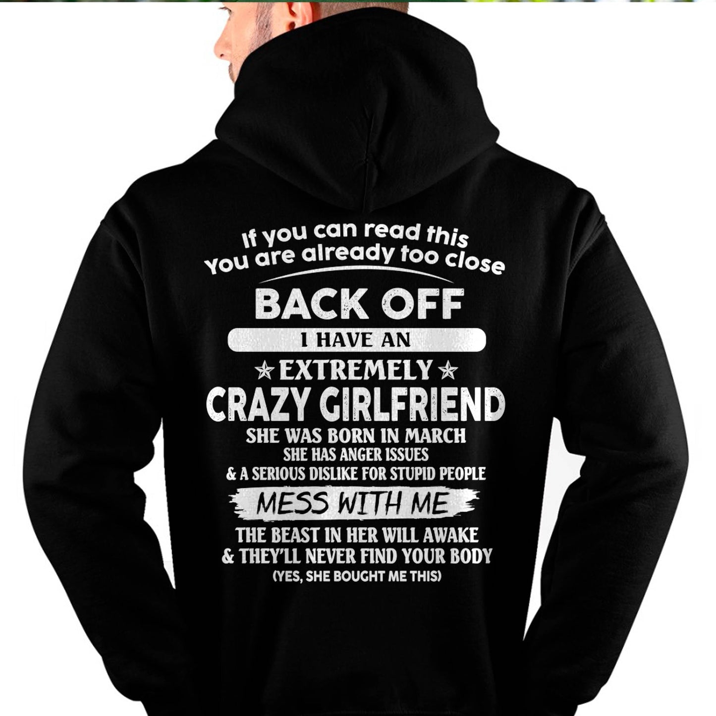 March - If You Can Read This You Are Already Too Close - Gift For Your Boyfriend, Husband From Wife - DONN03 (SKU07-175-03)