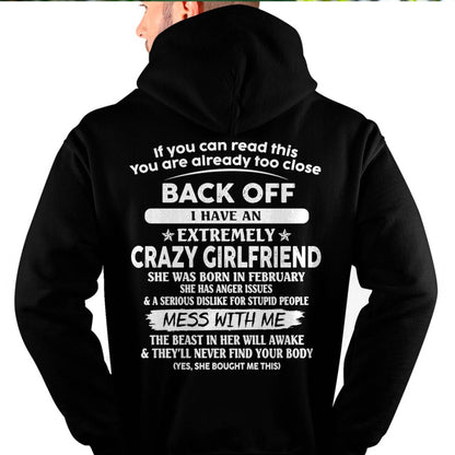 February - If You Can Read This You Are Already Too Close - Gift For Your Boyfriend, Husband From Wife - DONN02 (SKU07-175-02)