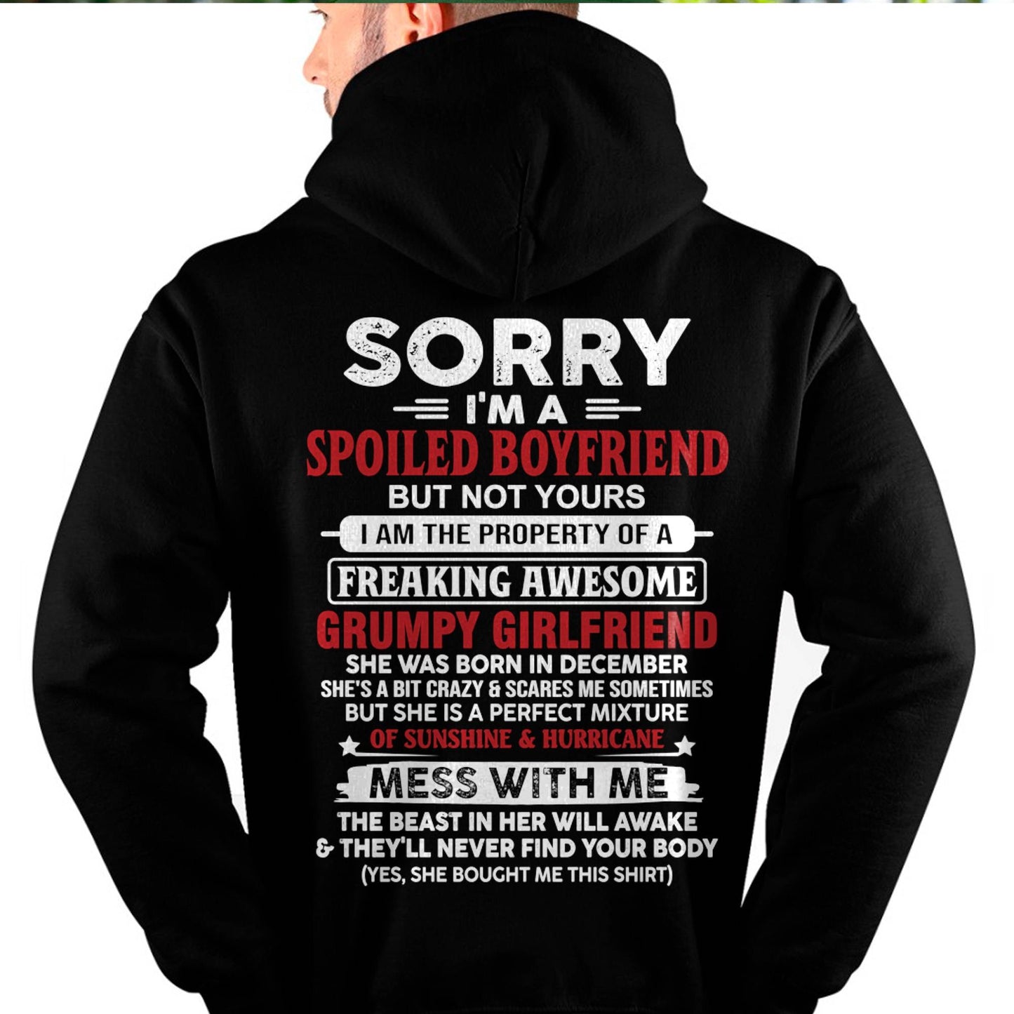 December - Spoiled Boyfriend - Perfect Gift From Girlfriend - EBIL12 (SKU11-18-12)