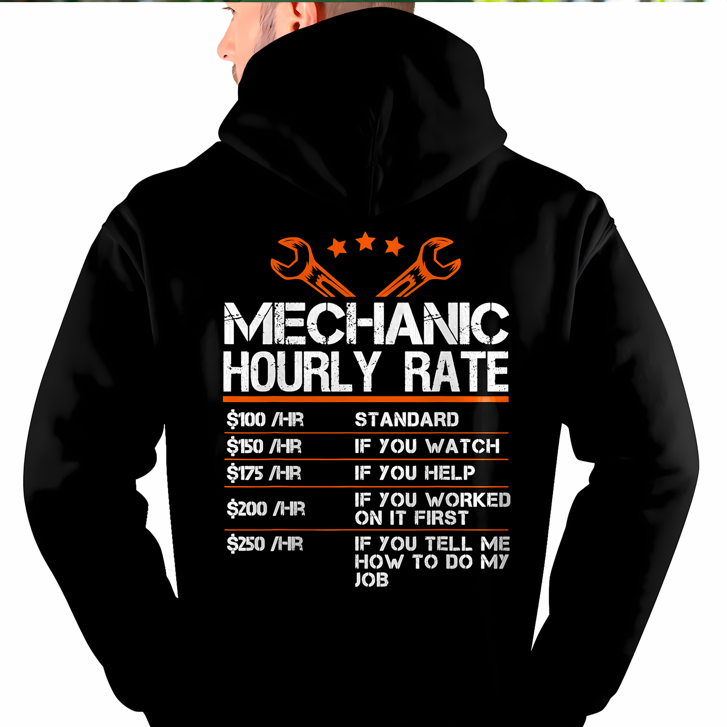 Mechanic Hourly Rate - Gift For Mechanic - DONN (SKUM08-D01)