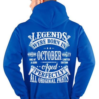 LEGENDS WERE BORN IN OCTOBER - T-SHIRT FOR MAN - DONN10 (SKU08-37-10)