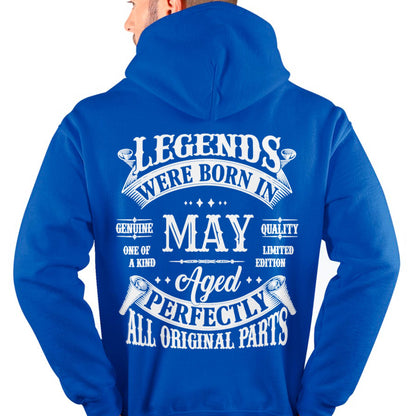 LEGENDS WERE BORN IN MAY - T-SHIRT FOR MAN - DONN05 (SKU08-37-05)