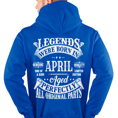 LEGENDS WERE BORN IN APRIL - T-SHIRT FOR MAN - DONN04 (SKU08-37-04)