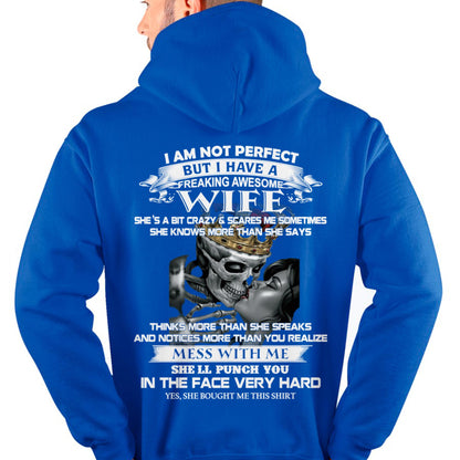 I Am Not Perfect But I Have A Freaking Awesome Wife - Gift For Husband From Wife - DONN00 (SKU06-34-00)