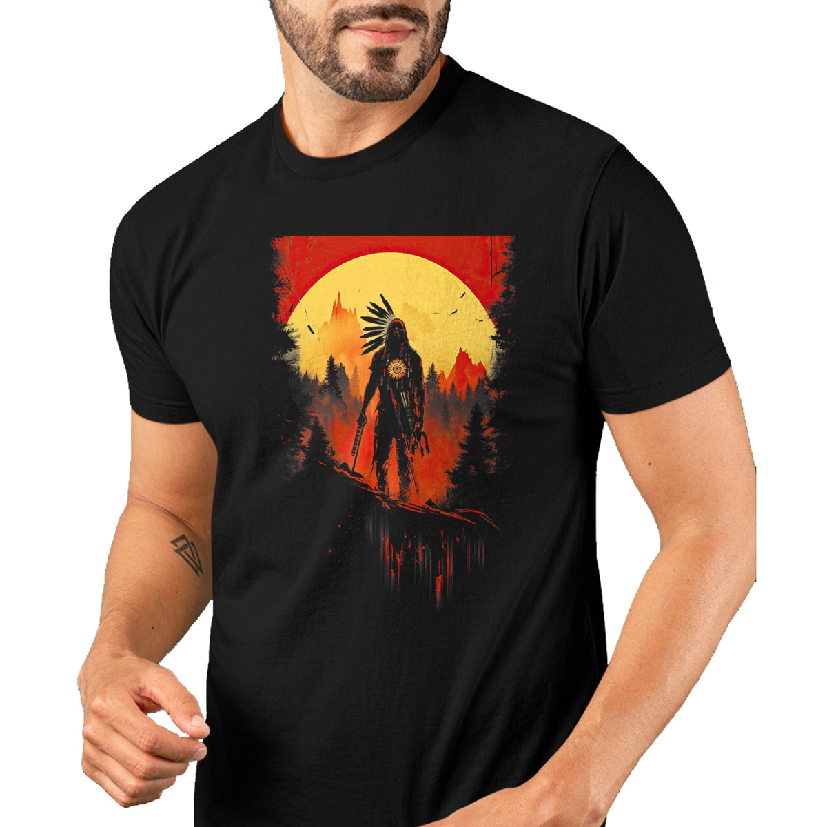 Native American T-Shirts, Vintage Native American Unisex T-Shirt/Hoodie/Sweatshirt HLT00 - Native American Heritage Chief T-Shirt (2)