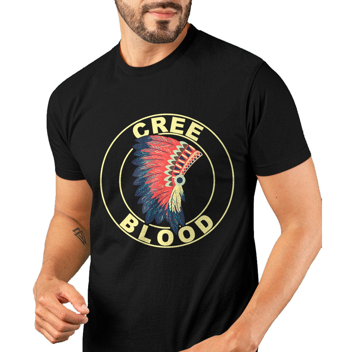 Native American T-Shirts, Vintage Native American Unisex T-Shirt/Hoodie/Sweatshirt HLT00 - American Flag - Comanche Blood Headdress Native American Comanche Tribe T-Shirt