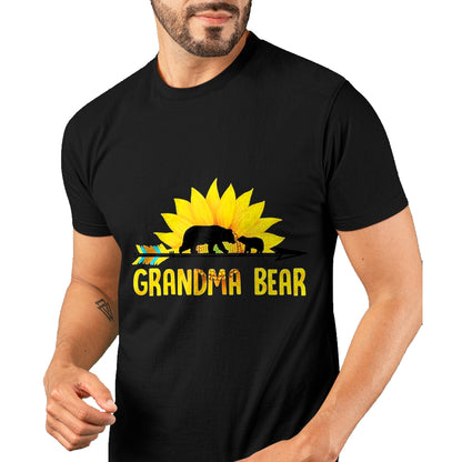 Native American T-Shirts, Vintage Native American Unisex T-Shirt/Hoodie/Sweatshirt HLT00 - Grandma Bear Sunflower Native American T-Shirt (1)