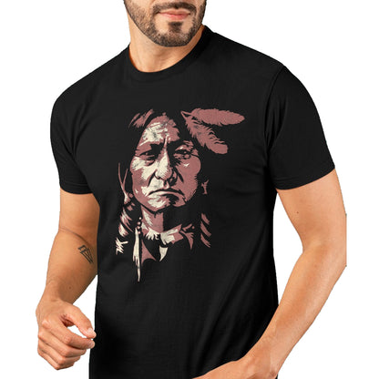 Native American T-Shirts, Vintage Native American Unisex T-Shirt/Hoodie/Sweatshirt HLT00 - Sitting Bull Native American Indian Chief Lakota Sioux Pride T-Shirt (1)