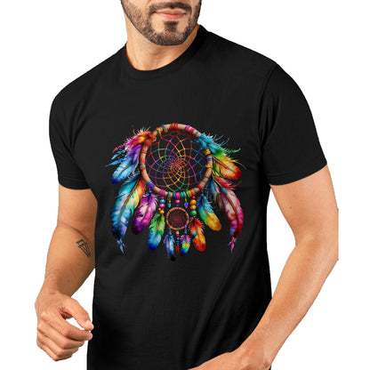 Native American T-Shirts, Vintage Native American Unisex T-Shirt/Hoodie/Sweatshirt HLT00 - Native American Heritage Month Feather Dreamcatcher T-Shirt (1)