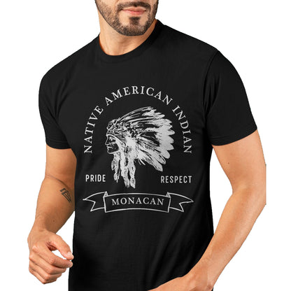 Native American T-Shirts, Vintage Native American Unisex T-Shirt/Hoodie/Sweatshirt HLT00 - Monacan Tribe Native American Indian Pride Respect Darker T-Shirt (1)