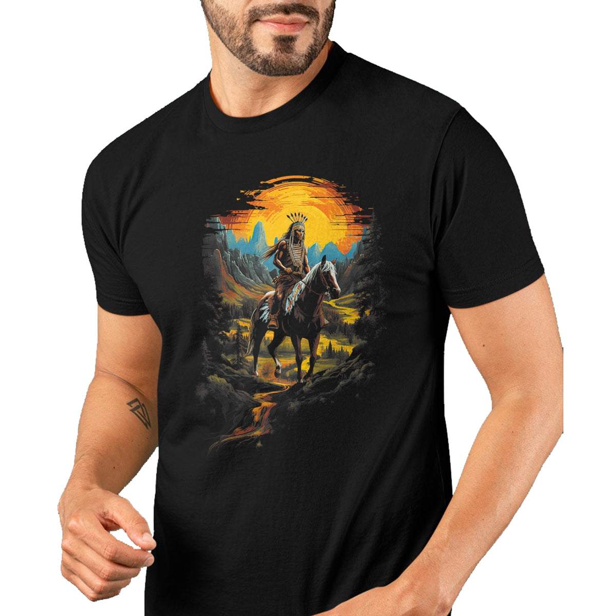 Native American T-Shirts, Vintage Native American Unisex T-Shirt/Hoodie/Sweatshirt HLT00 - Native American Heritage Chief T-Shirt (4)