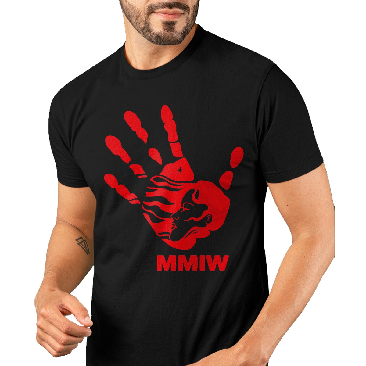 Native American T-Shirts, Vintage Native American Unisex T-Shirt/Hoodie/Sweatshirt HLT00 - MMIW Red Hand Indigenous Native American MMIW Awareness T-Shirt (1)